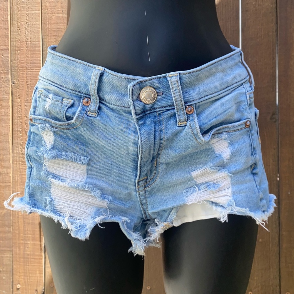 American Eagle blue Jean shorts.